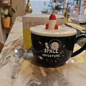 Space Adventure Mug with Rocket Lid